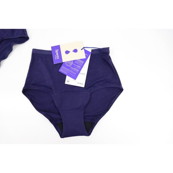 Lot of 4 New Speax By Thinx Hi Waist Absorbent Underwear Womens XS Midnight Blue - Picture 5 of 6